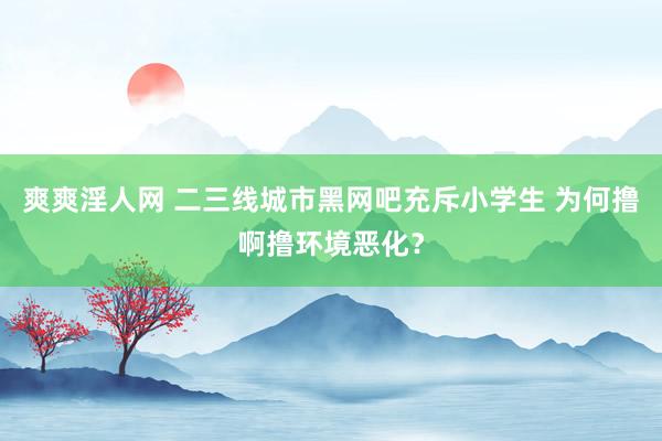 爽爽淫人网 二三线城市黑网吧充斥小学生 为何撸啊撸环境恶化？